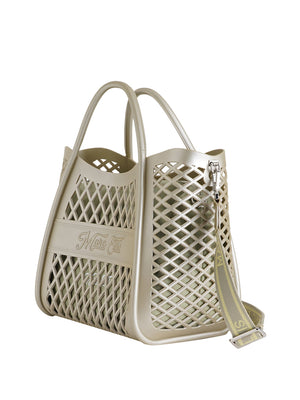 MARC ELLIS Borsa a Mano Flat Basket M Marc Ellis - Kaki/Argento