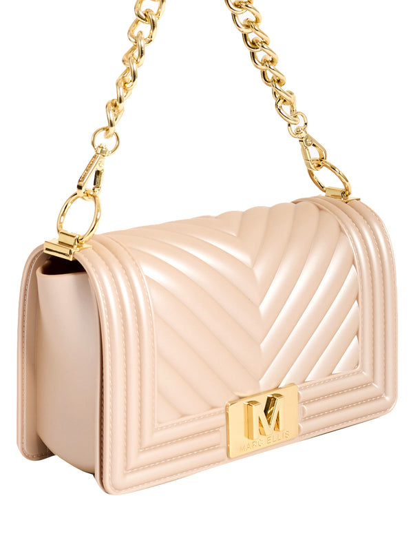 MARC ELLIS Borsa a Tracolla Flat S 26 Marc Ellis - Cipria/Oro