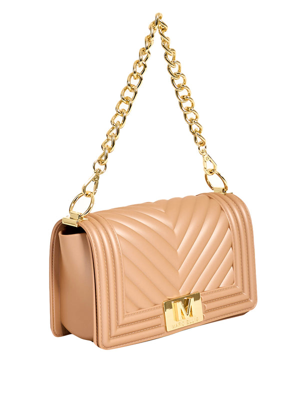 MARC ELLIS Borsa a Tracolla Flat S 26 Marc Ellis - Moka/Oro