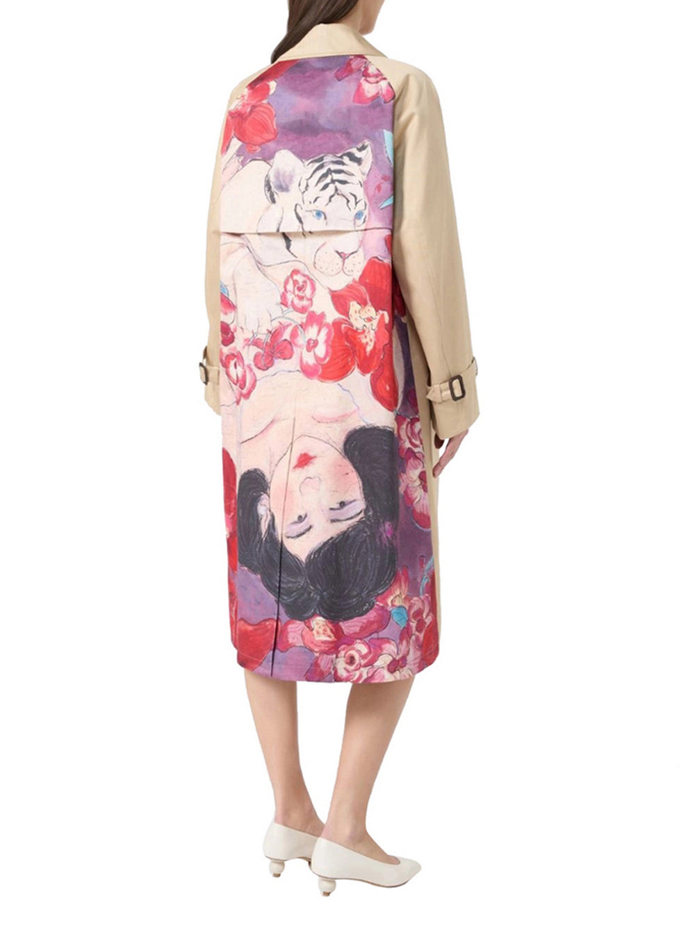 Max Mara Weekend Trench Max Mara In Gabardina Antigoccia - Beige/Prugna