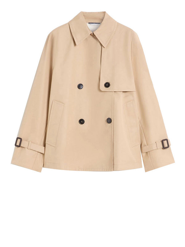 Max Mara Weekend Trench Crop Max Mara In Gabardina Antigoccia - Beige