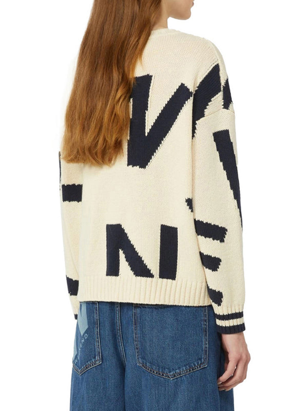 Max Mara Weekend Maglia Girocollo Max Mara - Crema/Blu