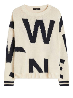 Max Mara Weekend Maglia Girocollo Max Mara - Crema/Blu