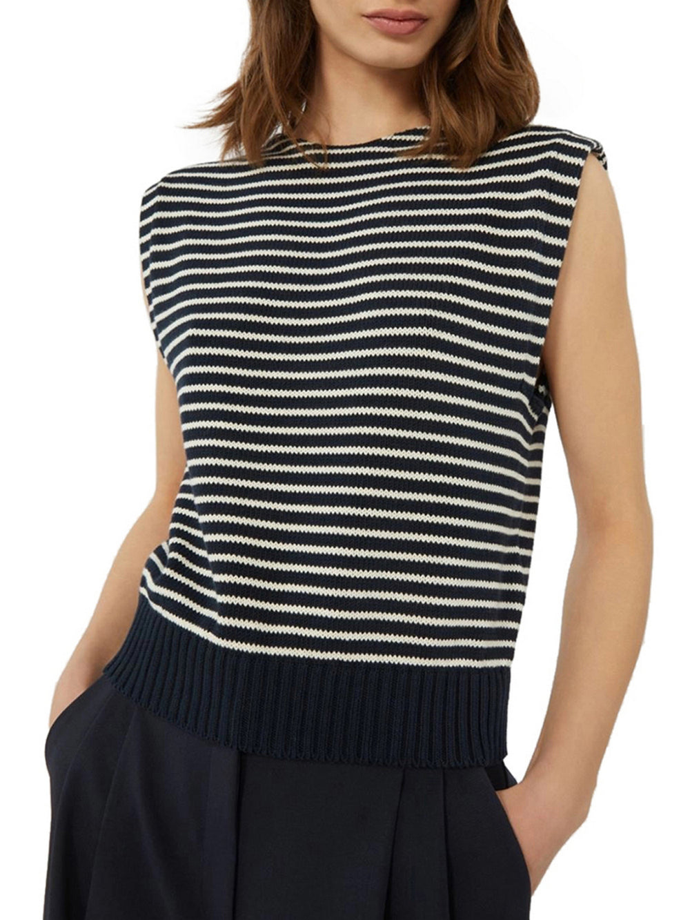 Max Mara Weekend Gilet Max Mara In Filato - Blu