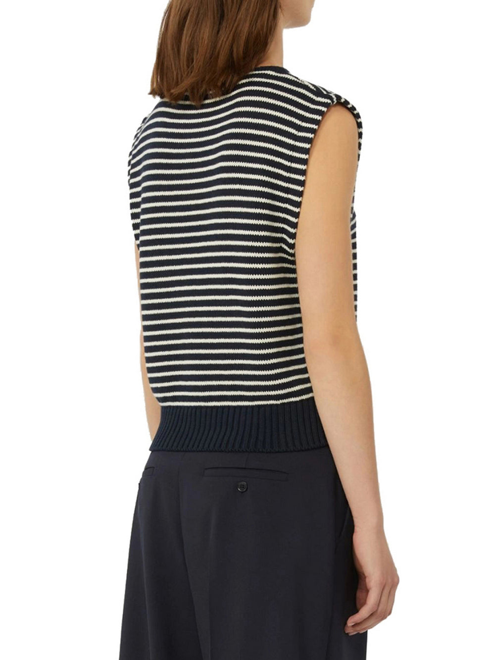 Max Mara Weekend Gilet Max Mara In Filato - Blu