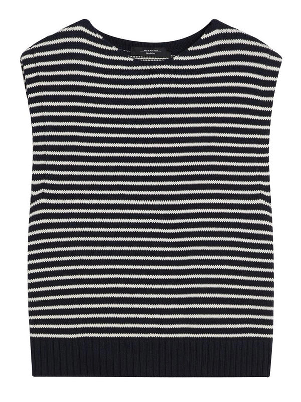Max Mara Weekend Gilet Max Mara In Filato - Blu