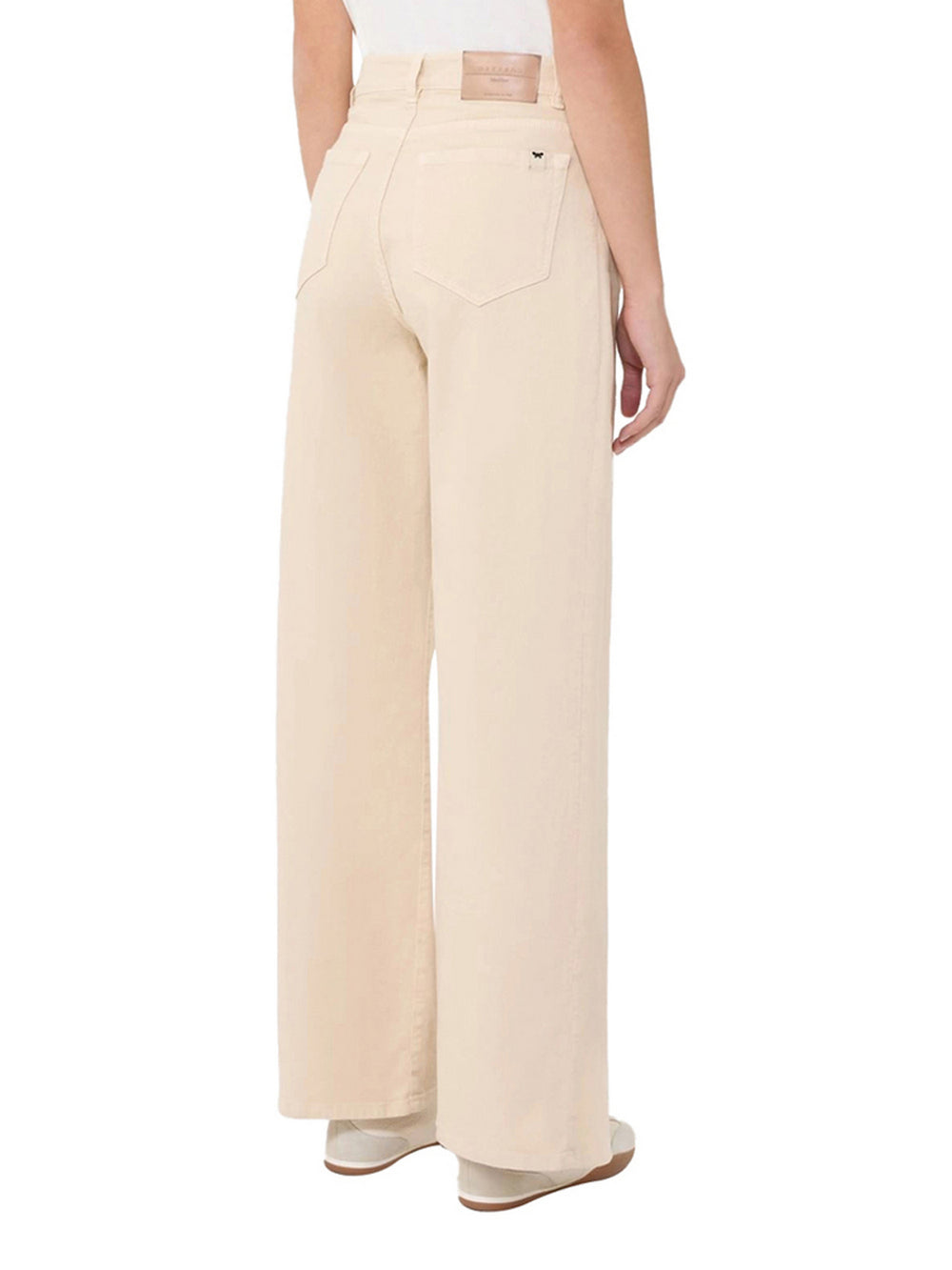 Max Mara Weekend Pantalone Wide Leg In Drill Di Cotone Max Mara - Sabbia