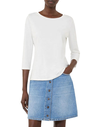 Max Mara Weekend T-Shirt Max Mara In Cotone Stretch - Bianco