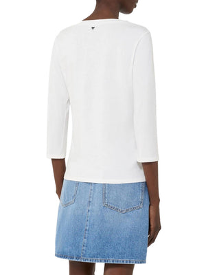 Max Mara Weekend T-Shirt Max Mara In Cotone Stretch - Bianco