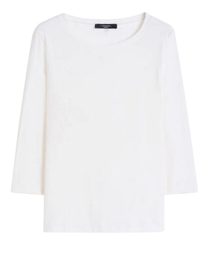 Max Mara Weekend T-Shirt Max Mara In Cotone Stretch - Bianco