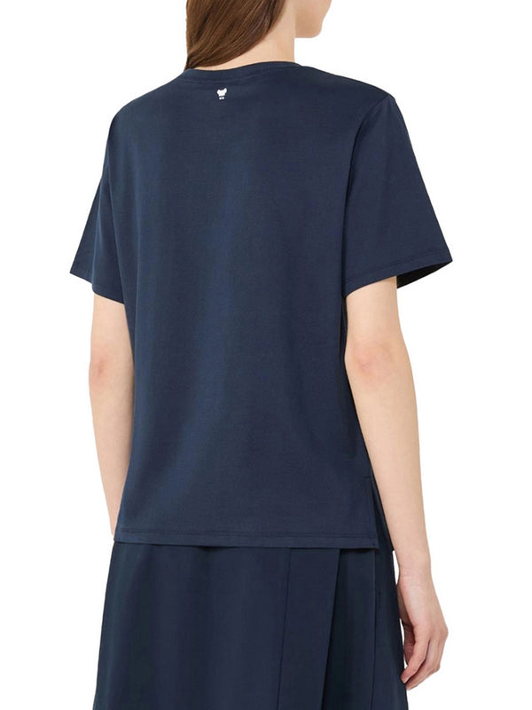Max Mara Weekend T-Shirt Max Mara In Cotone Con Stampa Grafica - Blu