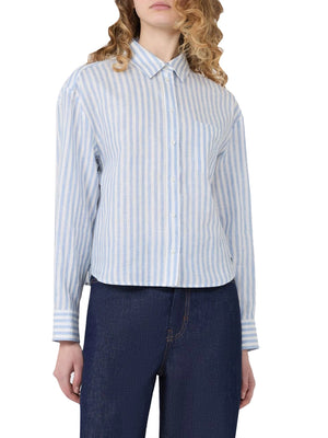 MAXMARA WEEKEND 2USCITA Camicia Max Mara Boxy In Tela Di Lino - Azzurro