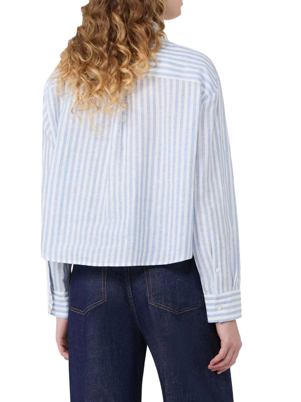 MAXMARA WEEKEND 2USCITA Camicia Max Mara Boxy In Tela Di Lino - Azzurro
