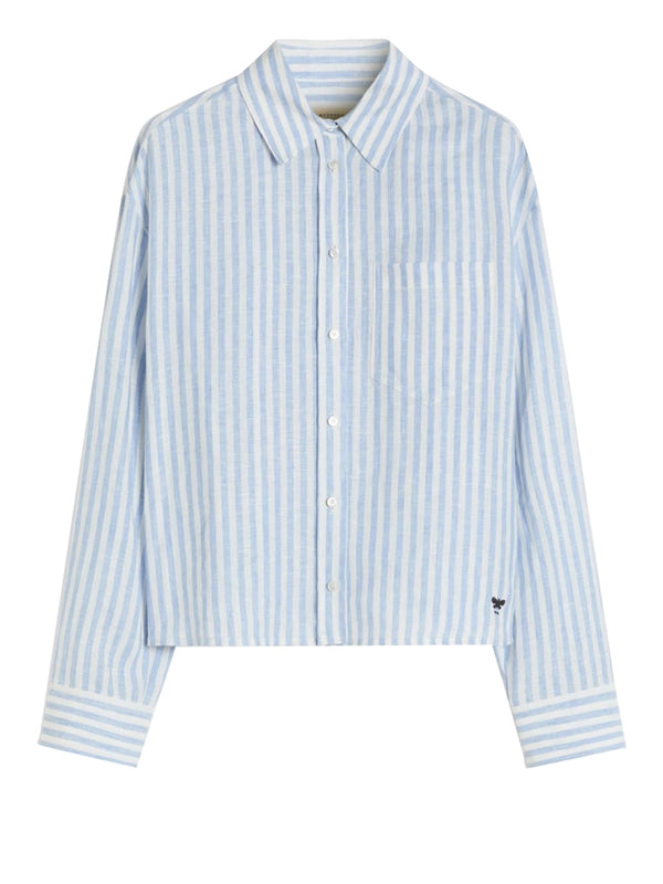 MAXMARA WEEKEND 2USCITA Camicia Max Mara Boxy In Tela Di Lino - Azzurro