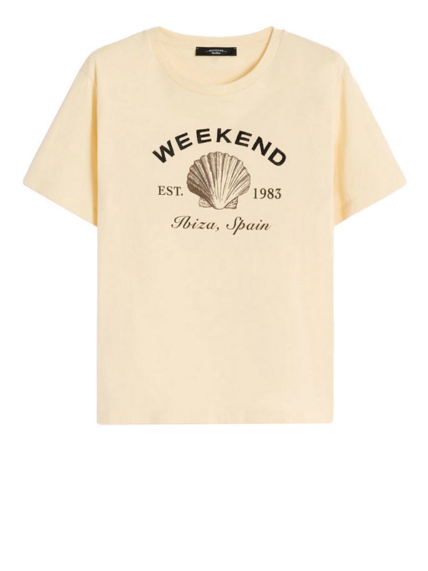 Max Mara Weekend T-Shirt Max Mara Con Grafica - Giallo