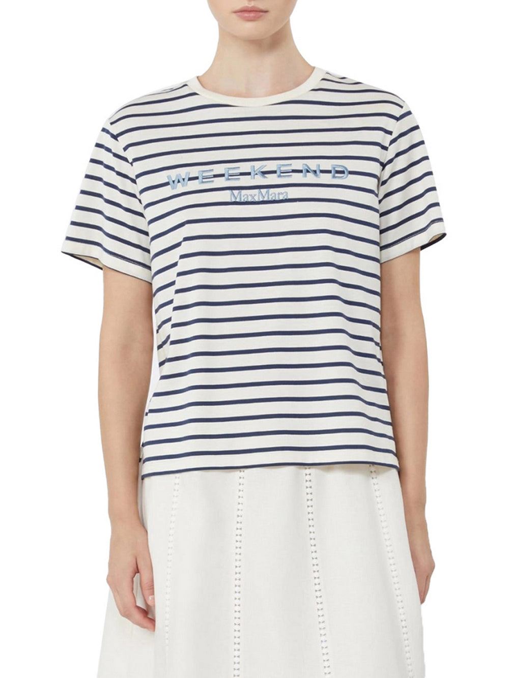 Max Mara Weekend T-Shirt Max Mara Con Grafica - Blu/Bianco