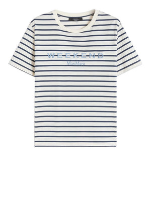 Max Mara Weekend T-Shirt Max Mara Con Grafica - Blu/Bianco