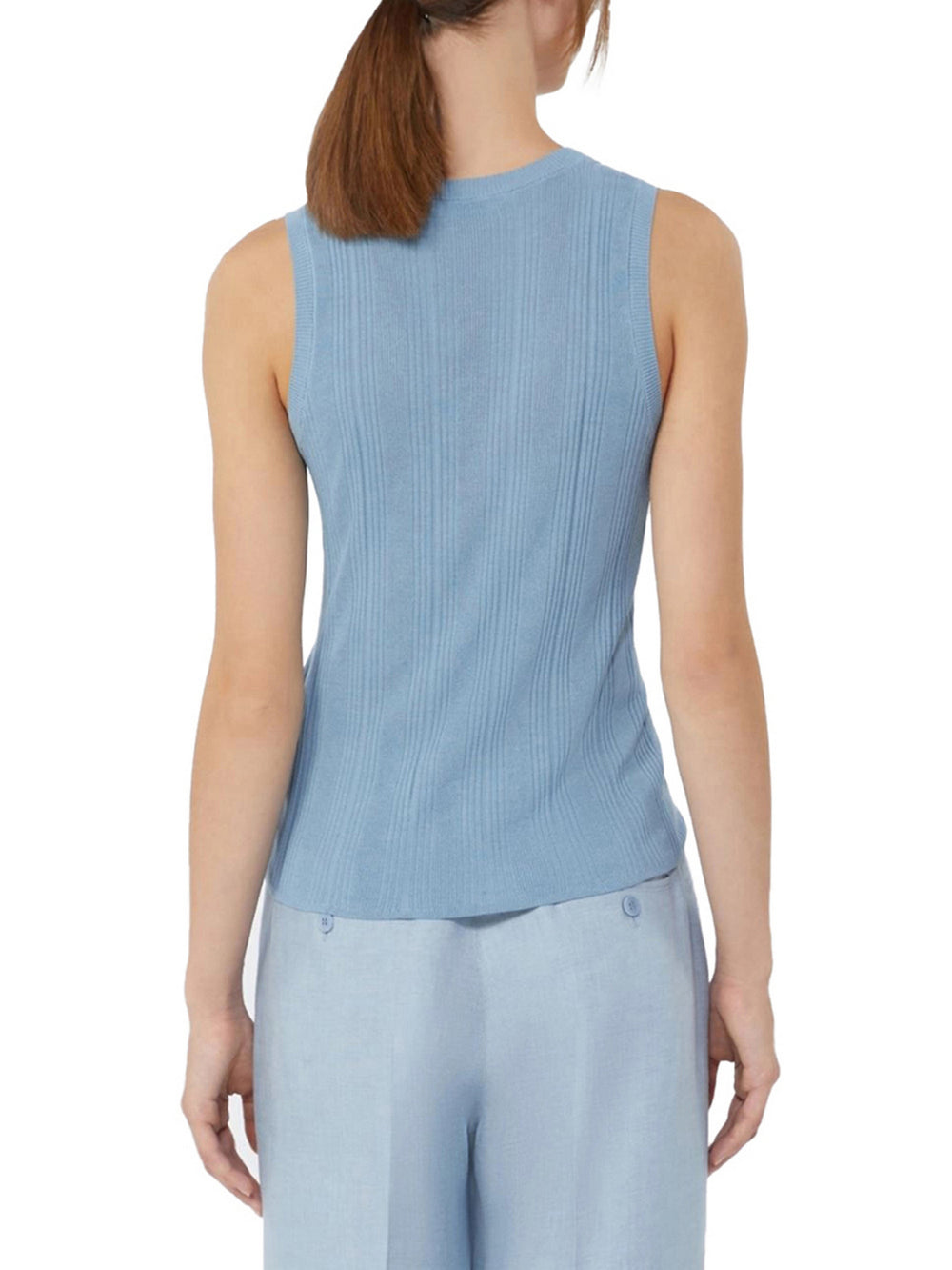 Max Mara Weekend Maglia Max Mara In Filato Di Viscosa - Azzurro