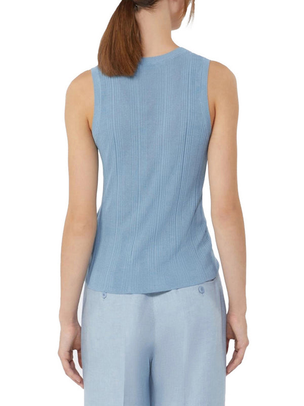 Max Mara Weekend Maglia Max Mara In Filato Di Viscosa - Azzurro