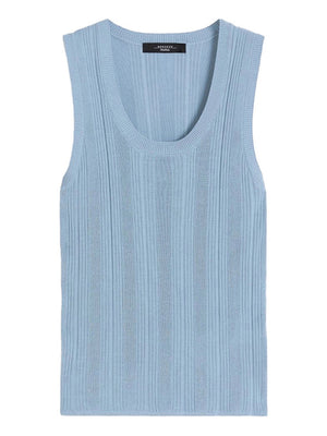 Max Mara Weekend Maglia Max Mara In Filato Di Viscosa - Azzurro