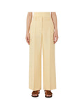 MAXMARA WEEKEND 2USCITA Pantalone Max Mara In Canvas Di Lino - Giallo