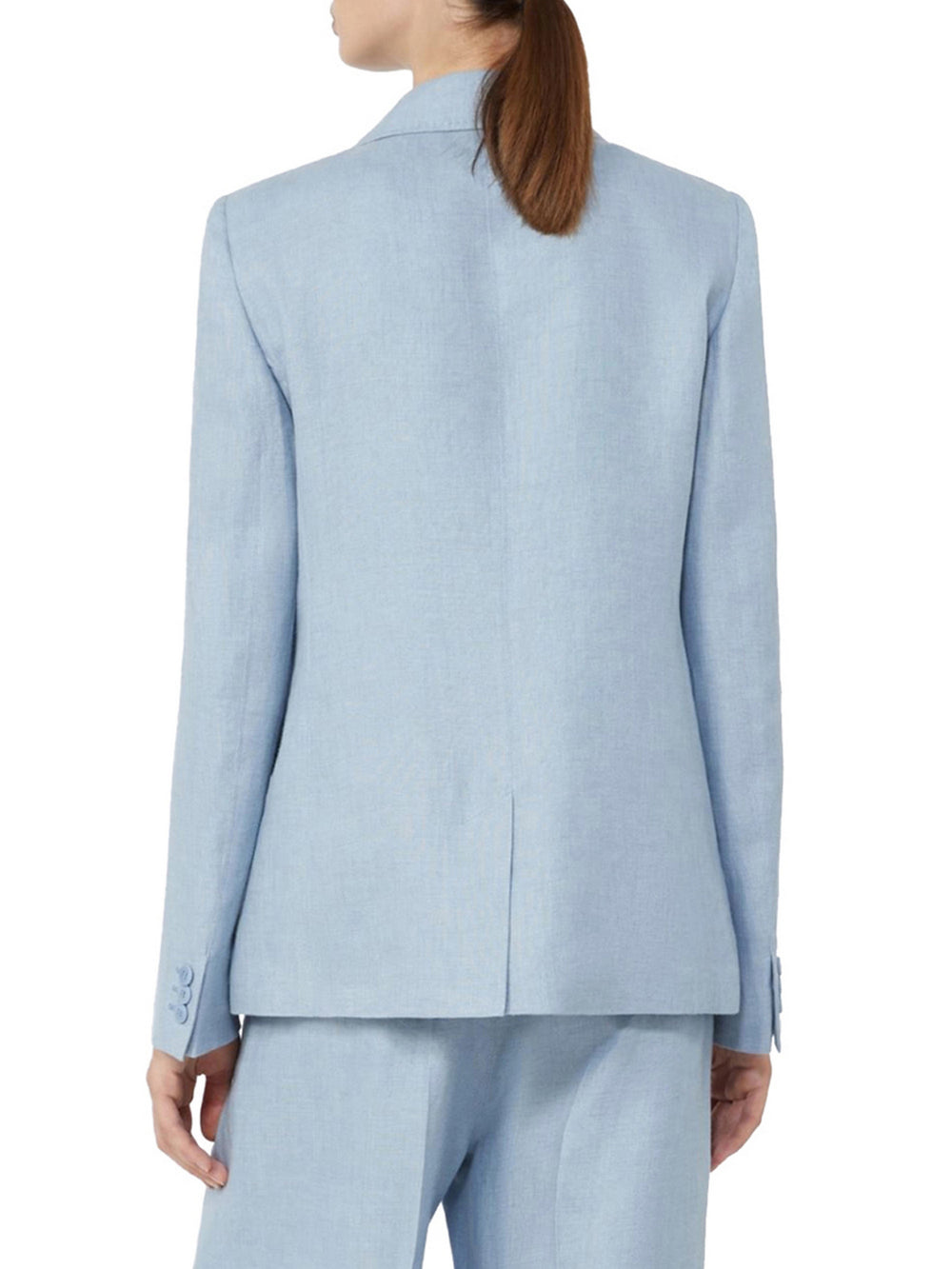 Max Mara Weekend Giacca Max Mara In Canvas Di Lino - Azzurro