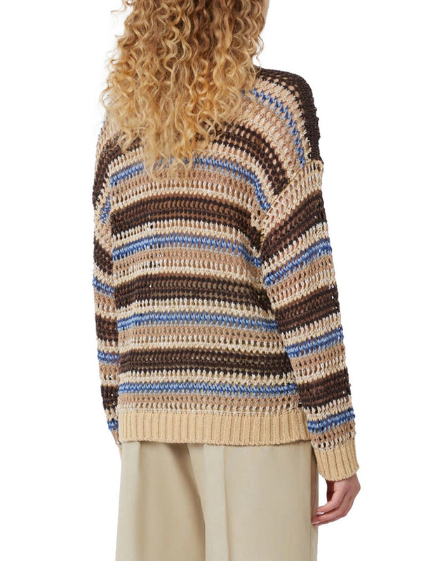 Max Mara Weekend Maglia Max Mara In Filato Di Lino E Cotone - Multi