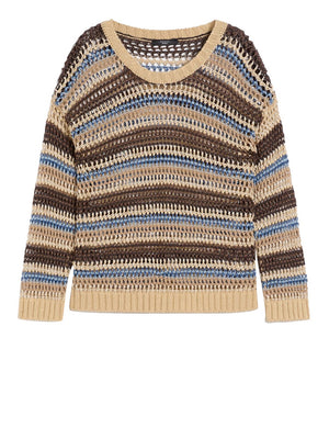 Max Mara Weekend Maglia Max Mara In Filato Di Lino E Cotone - Multi