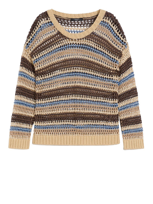 Max Mara Weekend Maglia Max Mara In Filato Di Lino E Cotone - Multi