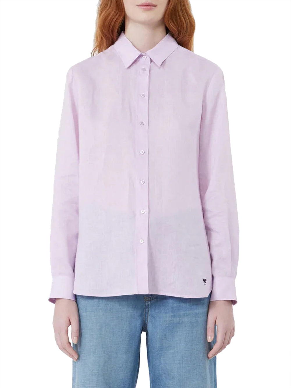 MAXMARA WEEKEND 2USCITA Camicia Max Mara In Tela Di Lino - Lilla