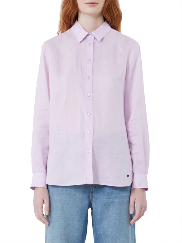 MAXMARA WEEKEND 2USCITA Camicia Max Mara In Tela Di Lino - Lilla