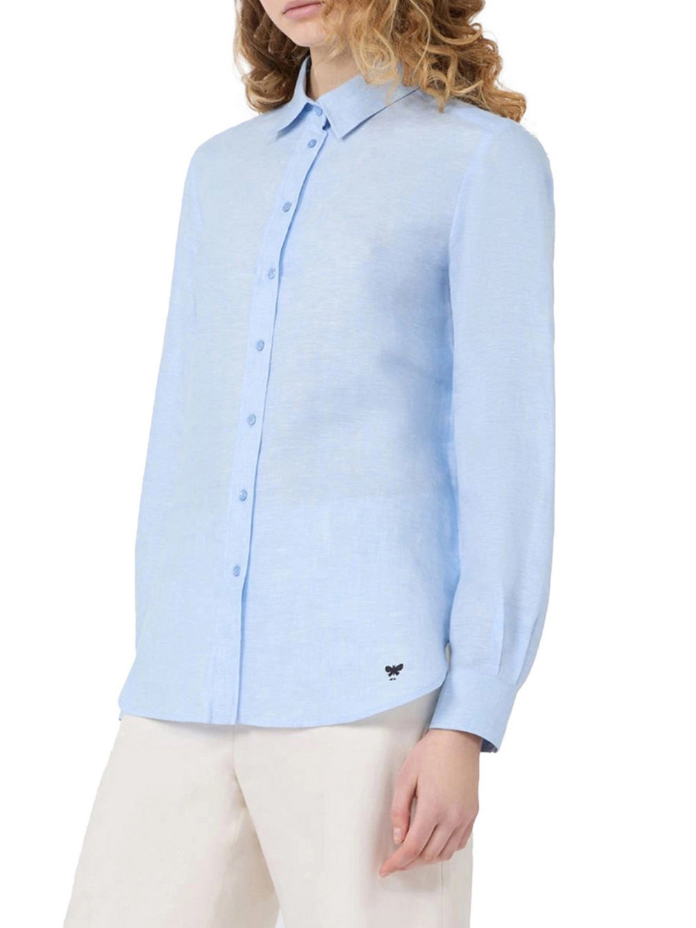 Max Mara Weekend Camicia Max Mara In Tela Di Lino - Azzurro