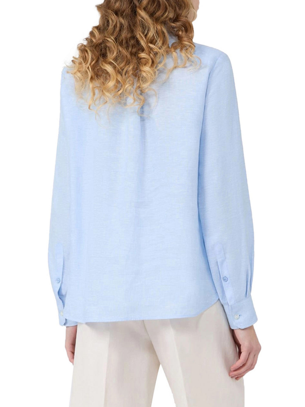 Max Mara Weekend Camicia Max Mara In Tela Di Lino - Azzurro