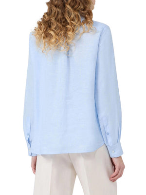 Max Mara Weekend Camicia Max Mara In Tela Di Lino - Azzurro