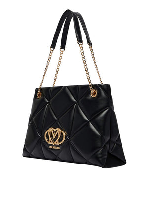 Moschino Borsa A Spalla Moschino - Nero/Oro