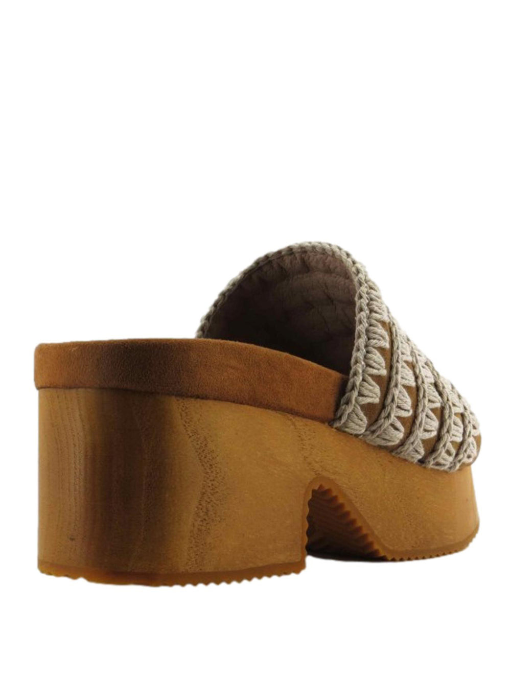 MOU Sandalo Mou Monoband High Heel Wood Cognac