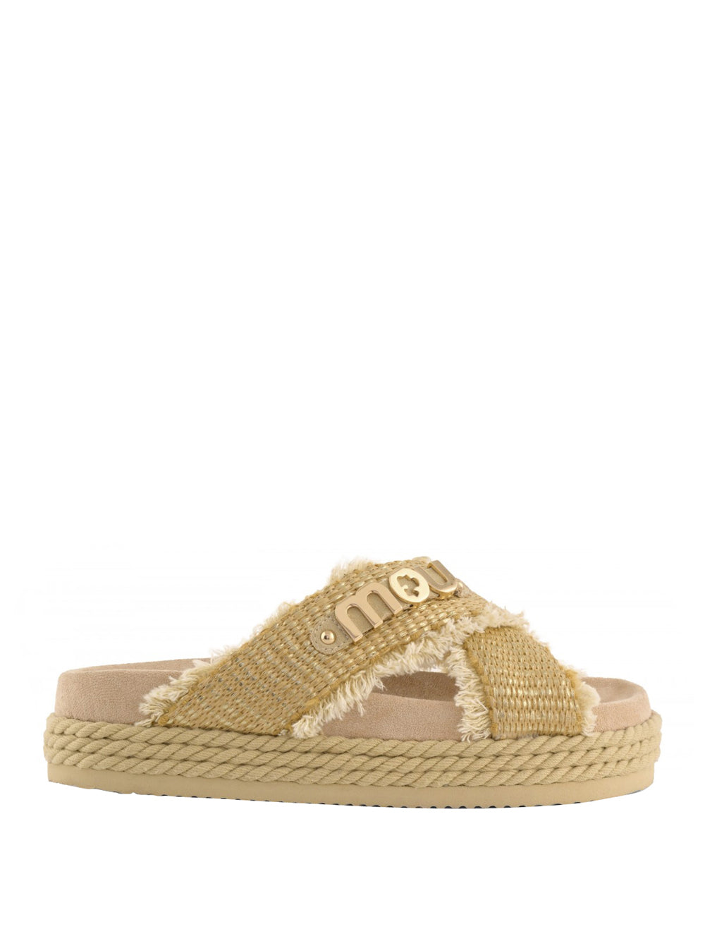 MOU Sandalo Mou Criss Cross Rope - Raffia