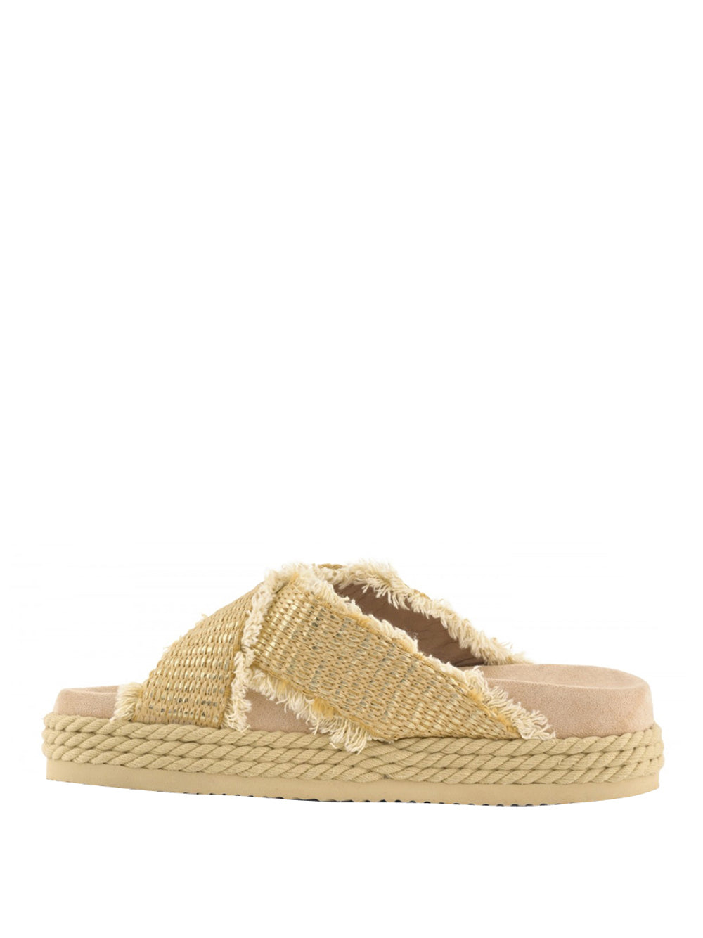 MOU Sandalo Mou Criss Cross Rope - Raffia