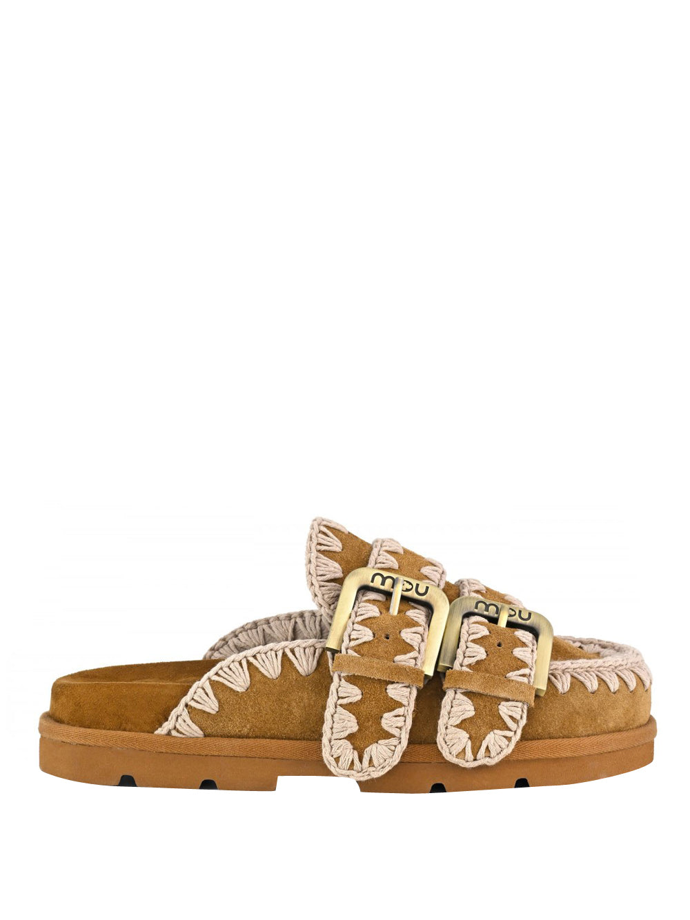 MOU Ciabatte Mou Low Bio Sabat Two Buckles Cognac