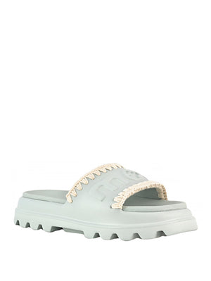 MOU Sandalo Mou Eva One Piece Slide - Verde Acqua