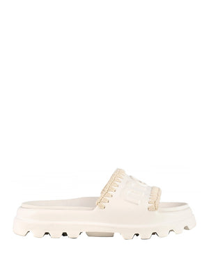 MOU Sandalo Mou Eva One Piece Slide - Bianco