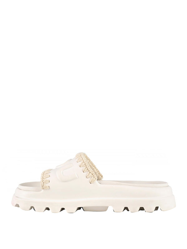 MOU Sandalo Mou Eva One Piece Slide - Bianco