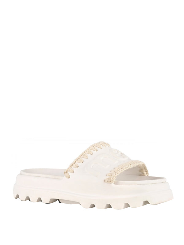 MOU Sandalo Mou Eva One Piece Slide - Bianco