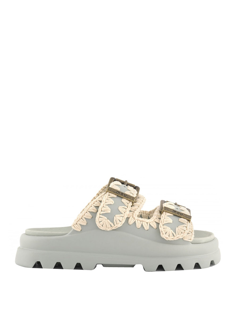 MOU Sandalo Mou Eva One Piece Slide Two Buckle - Tea