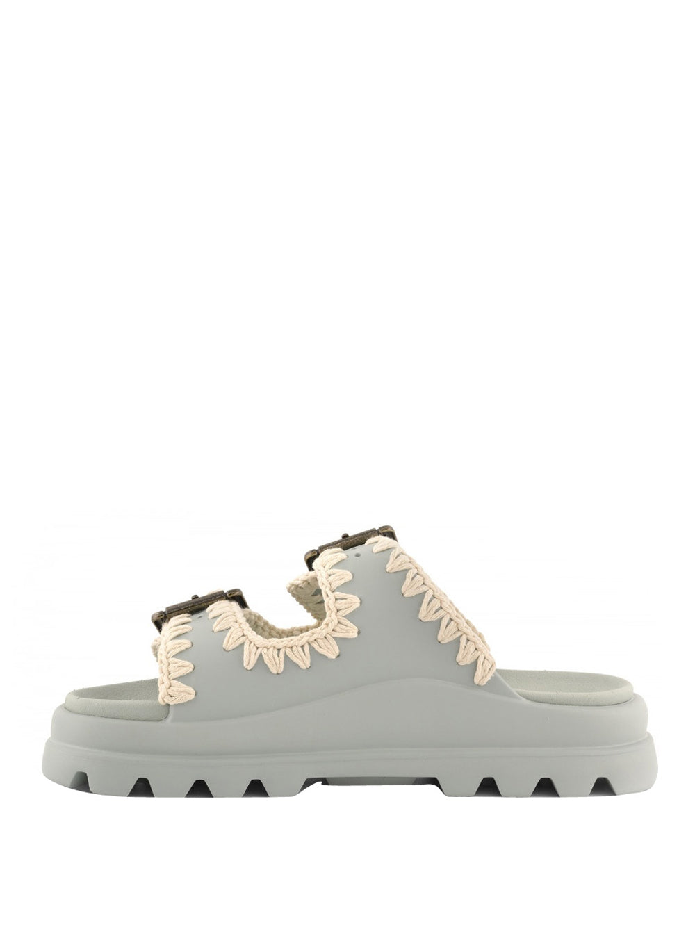 MOU Sandalo Mou Eva One Piece Slide Two Buckle - Tea