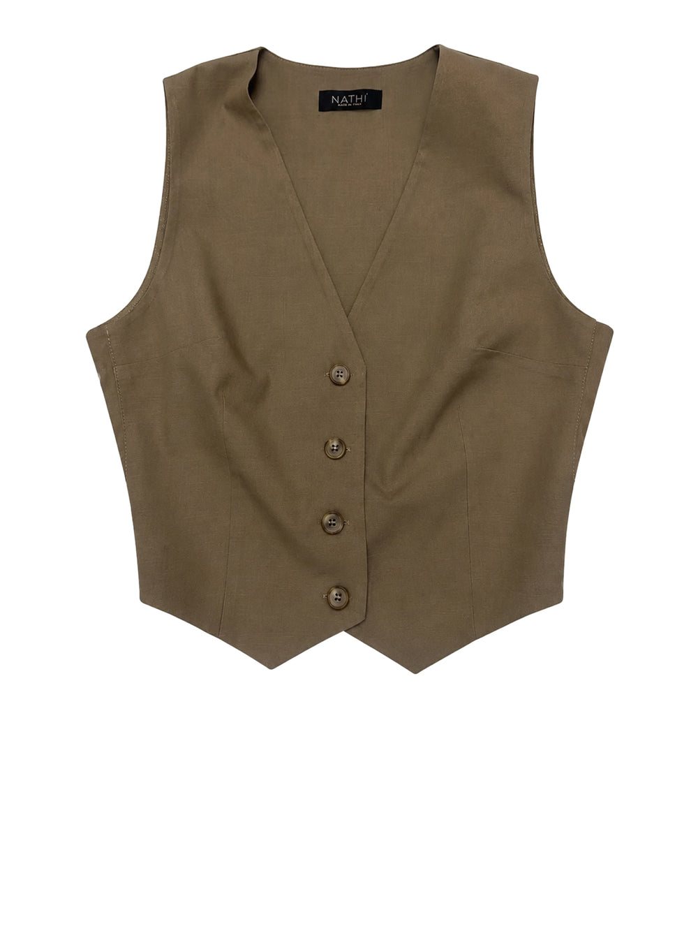 NATHI' LUXURY Gilet Nathi Luxury In Tinta Unita - Marrone