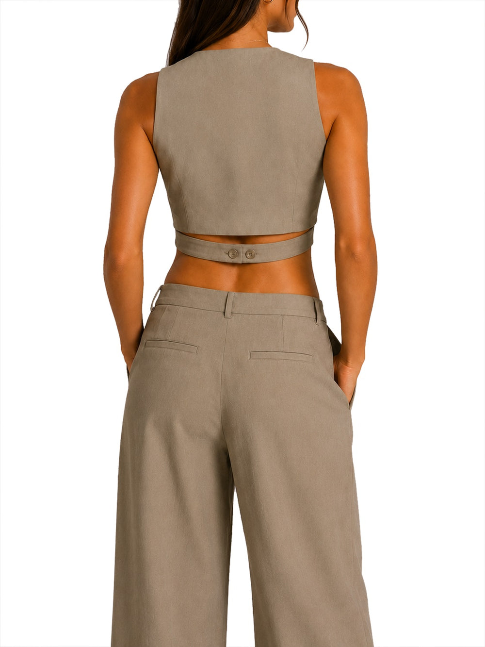 NATHI' LUXURY Gilet Nathi Luxury In Tinta Unita - Beige