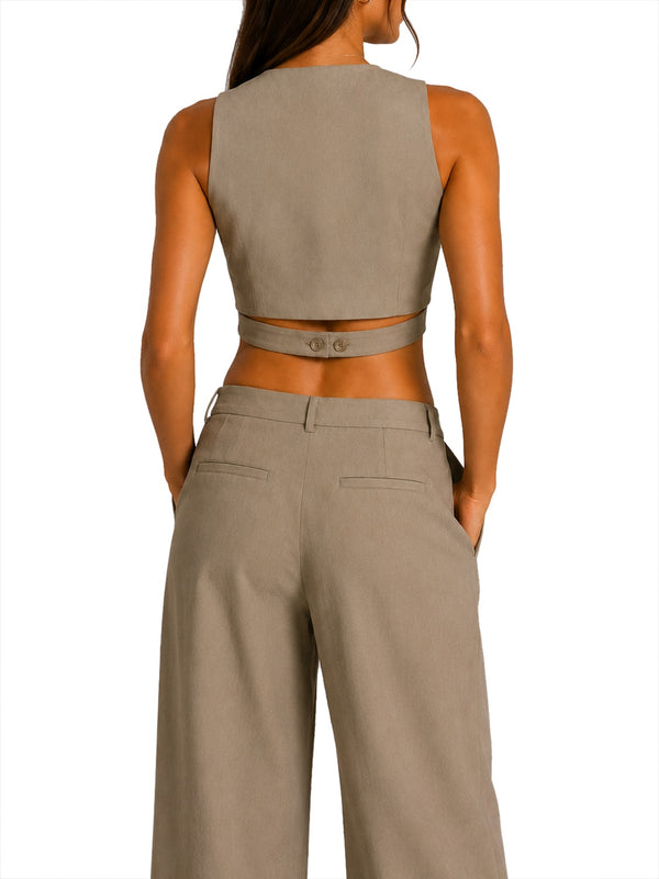NATHI' LUXURY Gilet Nathi Luxury In Tinta Unita - Beige