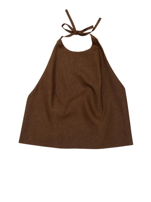 NATHI' LUXURY Gilet Nathi Luxury In Tinta Unita - Marrone