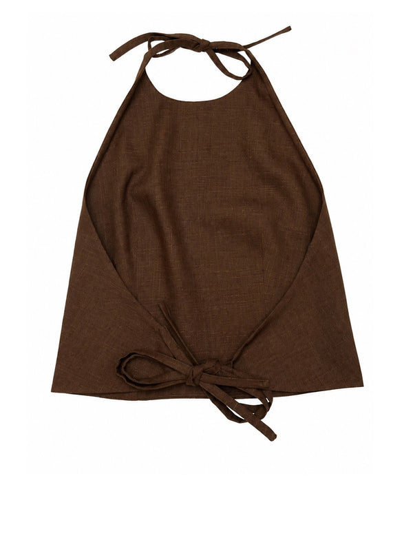 NATHI' LUXURY Gilet Nathi Luxury In Tinta Unita - Marrone